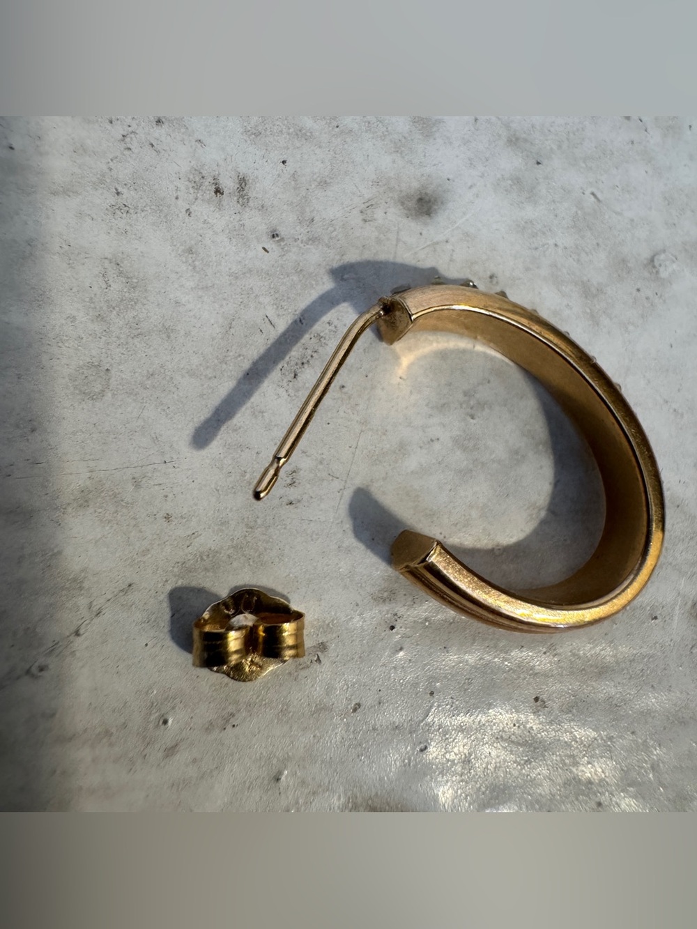 Diamond Fascination 14K Yellow Gold Diamond Accent Hoop Earrings - Picture 6 of 12